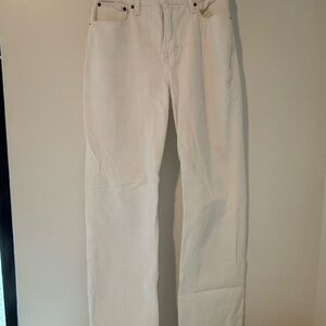 Abercrombie Curve Love High Rise 90s Relaxed Jean | White Denim | 28 Long